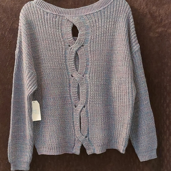 Time and Tru Blue sweater, size M-8/10 - Picture 2 of 6